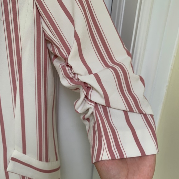 White and Pink Striped Blazer - Picture 3 of 7